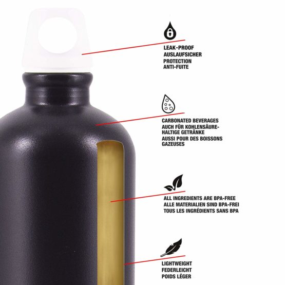 SIGG Lucid Shade Touch Water Bottle 1 L BPA Free Pollutant Free And