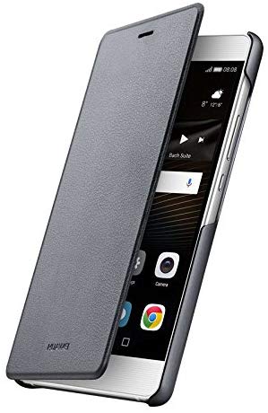 Genuine Huawei Leather Flip Folio Cover Case for Huawei P9 lite - Grey - Image 2
