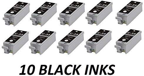 10X COMPATIBLE CANON PGI-35 BLACK INK CARTRIDGES FOR CANON PIXMA IP100, IP110, MINI 260,320. PGI-35BK, 10 BLACK