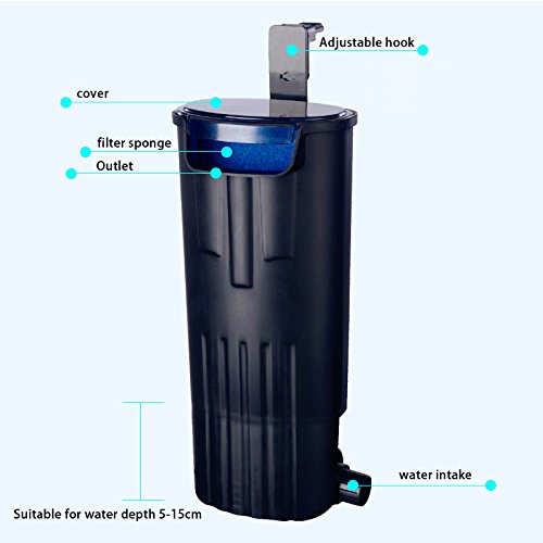LONDAFISH Mute Turtle Filter Water Submersible Filter For Turtle Tank/Aquarium 600L/H Filtration - Image 3