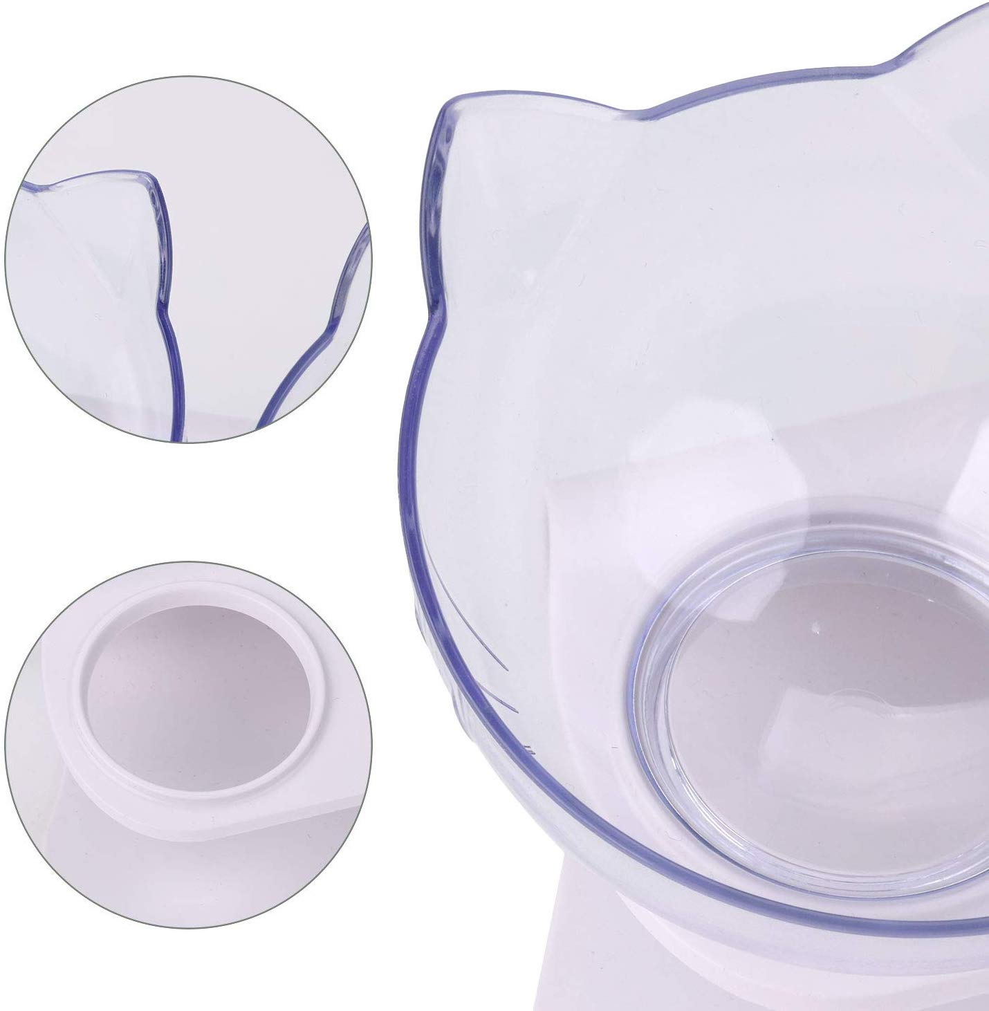 Cat Bowls ,15°Tilted Platform Double Bowl Cat Feeder Cat Feeding Bowl Raised with Stand , Anti-skid&Anti-spill , Durable - Image 4