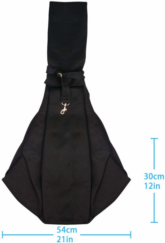 PETLOFT Reversible Dog Cat Sling Carrier, Small Dog Carrier, Dog Sling (Unadjustable), Hands Free Cross Body Carrier with Collar Hook for Dog/Cat/Bunny up to 11lb - Image 2