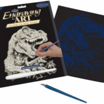 Royal & Langnickel Glow In The Dark Engraving Art A4 Size Tyrannosaurs Rex Designed Painting Set