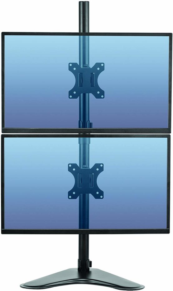Fellowes Free Standing Professional Series Stacking Dual Monitor Mount - VESA Compliant Monitor Arm with Tilt, Swivel, Rotation Functions and Cable Management, Max Monitor Size 32", Max Weight 16Kg - Image 3
