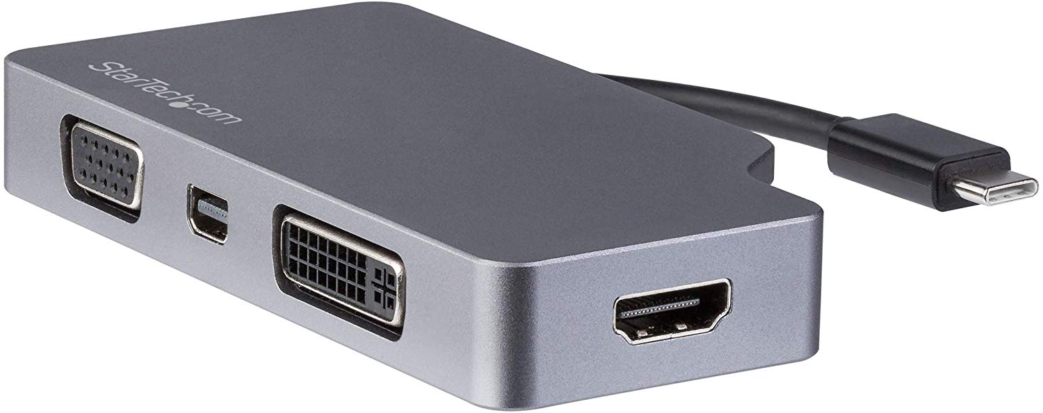 StarTech.com USB C Multiport Video Adapter w/ HDMI, VGA, Mini DisplayPort or DVI