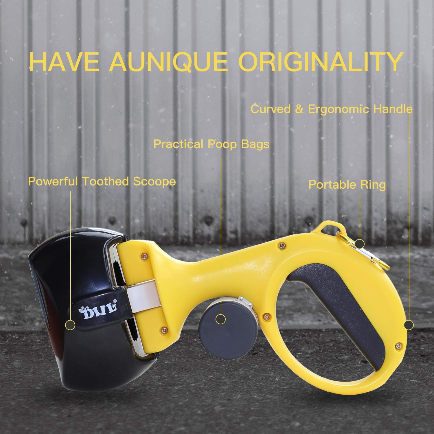 AECCN Pet Dog Pooper Scooper, Pooper Scooper Set for Dogs, Poop Clamp