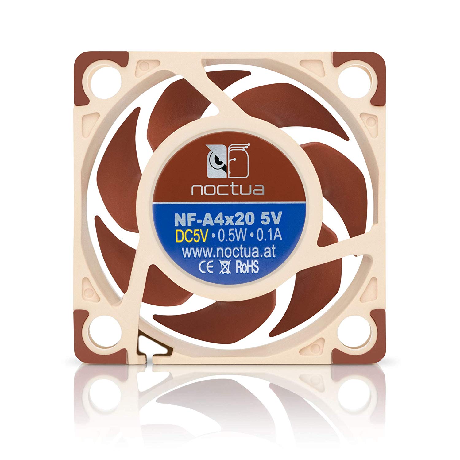 Noctua NF-A4x20 5V, Premium Quiet Fan, 3-Pin, 5V Version (40x20mm, Brown), beige / brown - Image 4