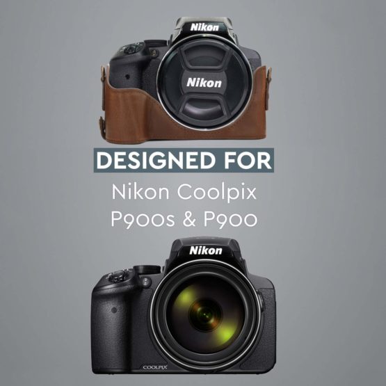 MegaGear Ever Ready Leather Camera Half Case compatible with Nikon Coolpix P900, P900S - Image 3