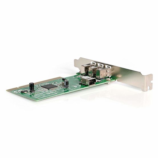 StarTech 4 port PCI 1394a FireWire Adapter Card - 3 External 1 Internal FireWire PCI Card for Laptops (PCI1394MP) - Image 4