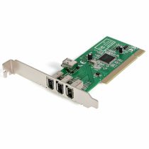 StarTech 4 port PCI 1394a FireWire Adapter Card - 3 External 1 Internal FireWire PCI Card for Laptops (PCI1394MP)