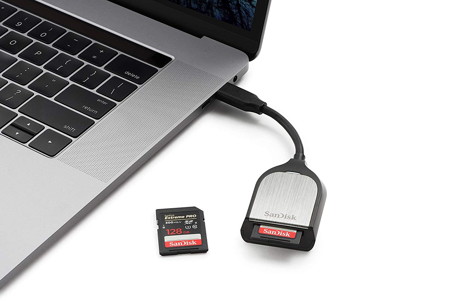 SanDisk Extreme PRO SD UHS-II USB-C Card Reader, Black - Image 3