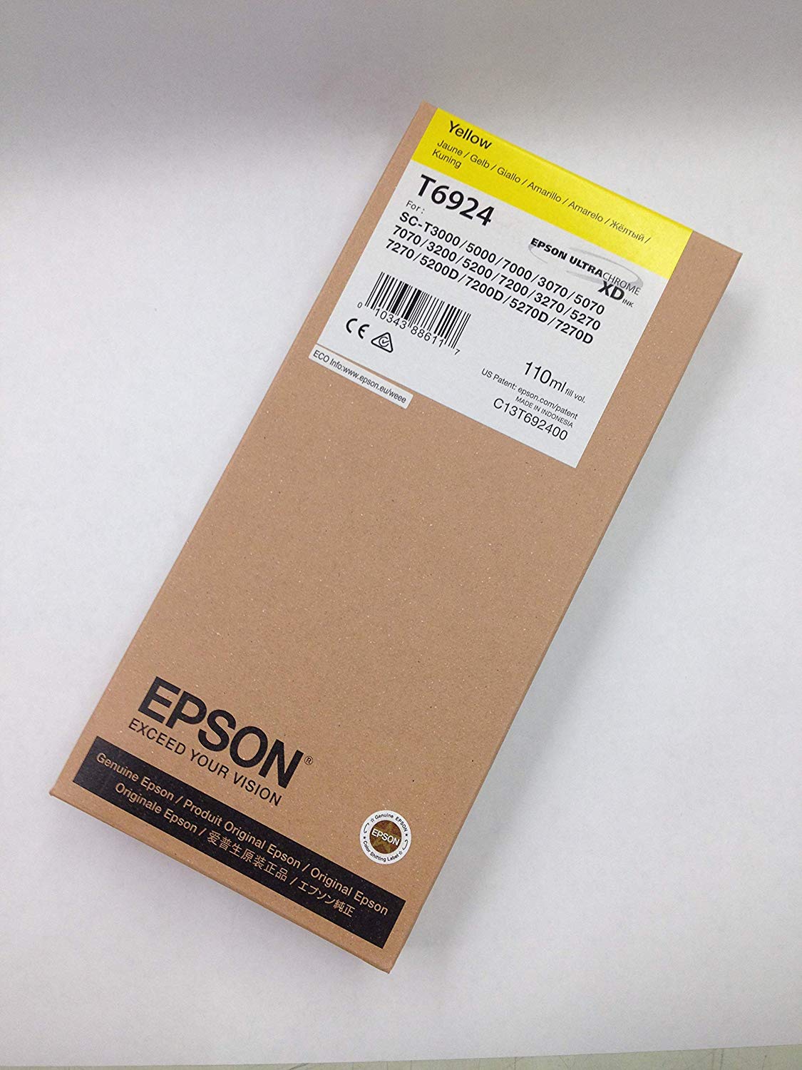 Epson T6924 110 ml UltraChrome XD Original Ink Cartridge - Yellow, Standard - Image 2