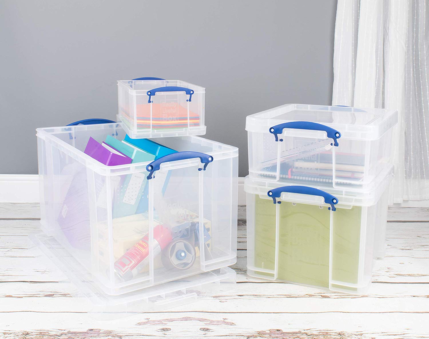 Really Useful Box 84 Litre Plastic Storage Box Clear - Image 4