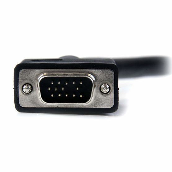 StarTech VGA to VGA Cable - 1 ft - HD15 M/M - Coax High Resolution - Computer Monitor Cable - Video Cable - VGA Monitor Cable (MXT101MMHQ1), Black - Image 3