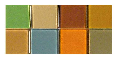 Rayher 14540539 Acrylic Mosaic Transparent 1 x 1 cm Approx. 205 Pieces 50 g Autumn Tones Mix Square Plastic Stones Translucent Plastic Mosaic - Image 2