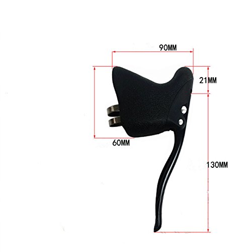 UPANBIKE Brake Levers Set for Road Bicycle Fixed Gear Bike, Time Trial, Black - Image 2