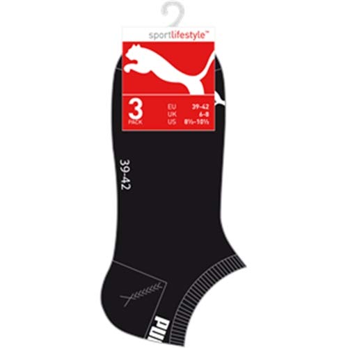 PUMA Unisex Puma Sneaker Socks 3 Pair Pack black 9 11 UK, Black, 11-Sep UK, one size - Image 2