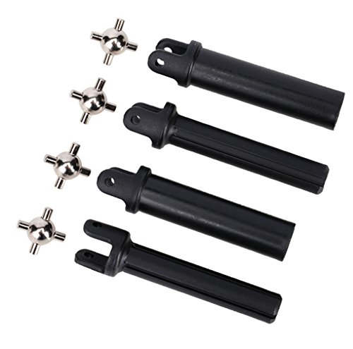 Traxxas 1951 "Long Truck Ext and Int Splined/Metal U-Joints Half Shaft" Model Car Parts, Multiple