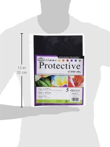 Royal & Langnickel clear portfolio display sleeves A4 size - pack of 5, Black - Image 3
