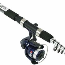 NGT Unisex's Namazu Mini Travel Telescopic Rod and Reel Combo, Green, One Size