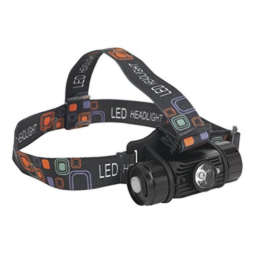 Sealey Ht108Led Rechargeable Head Torch 5W Cree Xpg Led Auto Sensor, White