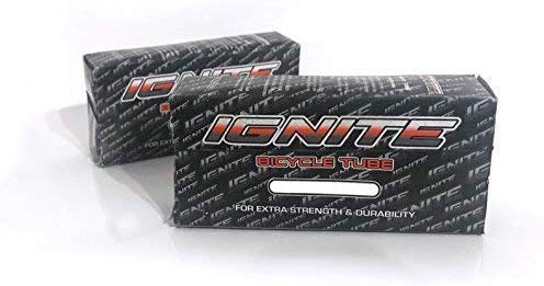Ignite 2x Cycle Inner Tubes - 24" - Schrader (Car Type) Valve - 24x1.75-2.125 Children Bikes, Black