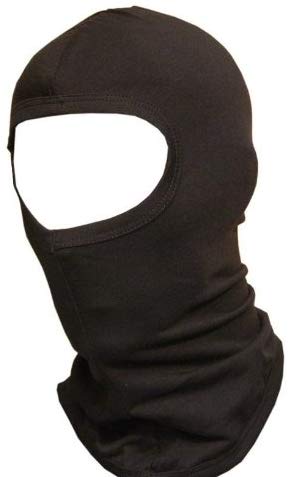Jasmine Silk Pure Silk Black Balaclava Thermal Under Helmet Protection Mask Ski Cycle Motorcycle Bike - Black - Image 2