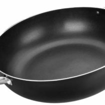 IBILI I-Chef Deep Frying Pan with Handle, Aluminium, Black/Silver, 36 x 36 x 6 cm