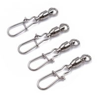 10/20 PCS Size 0#~8# High Strength Ball Bearing Swivel with Duo-Lock Snap Fishing Line Connectors (0# (24LB) 10pcs)