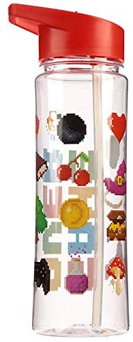 Puckator Game Over, Kids Drinks Bottle With Flip Straw, Reusable Water Bottle For Girls And Boys With A Carry Handle - Image 4
