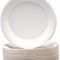 Caterpack CPD Jena Disposable Paper Plates in White | 7-Inch Paper Plates | Essential for Parties & Business Events | Pack of 100