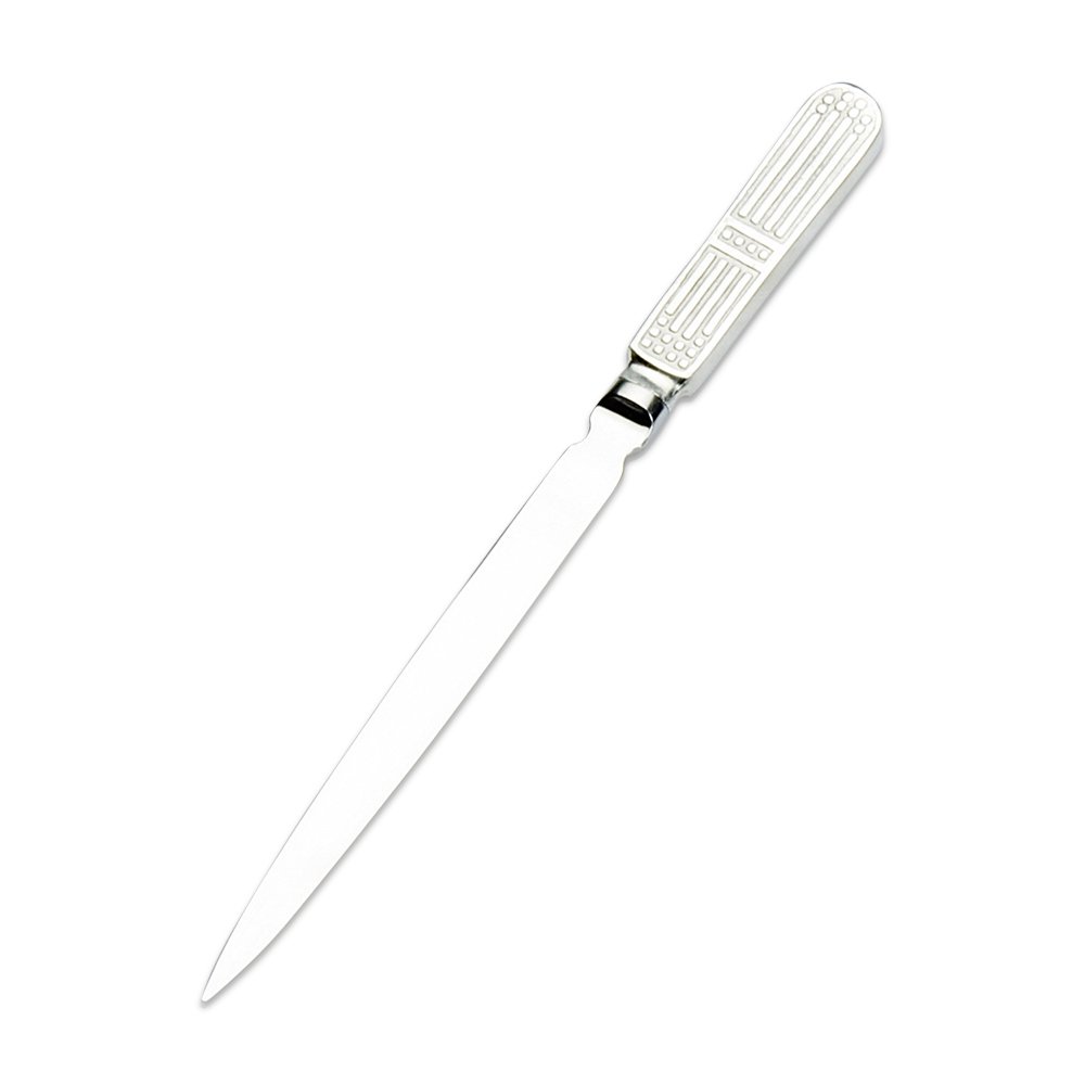 Edwin Blyde & Co Glasgow Column Design Pewter Handle/Stainless Steel Blade Letter Opener