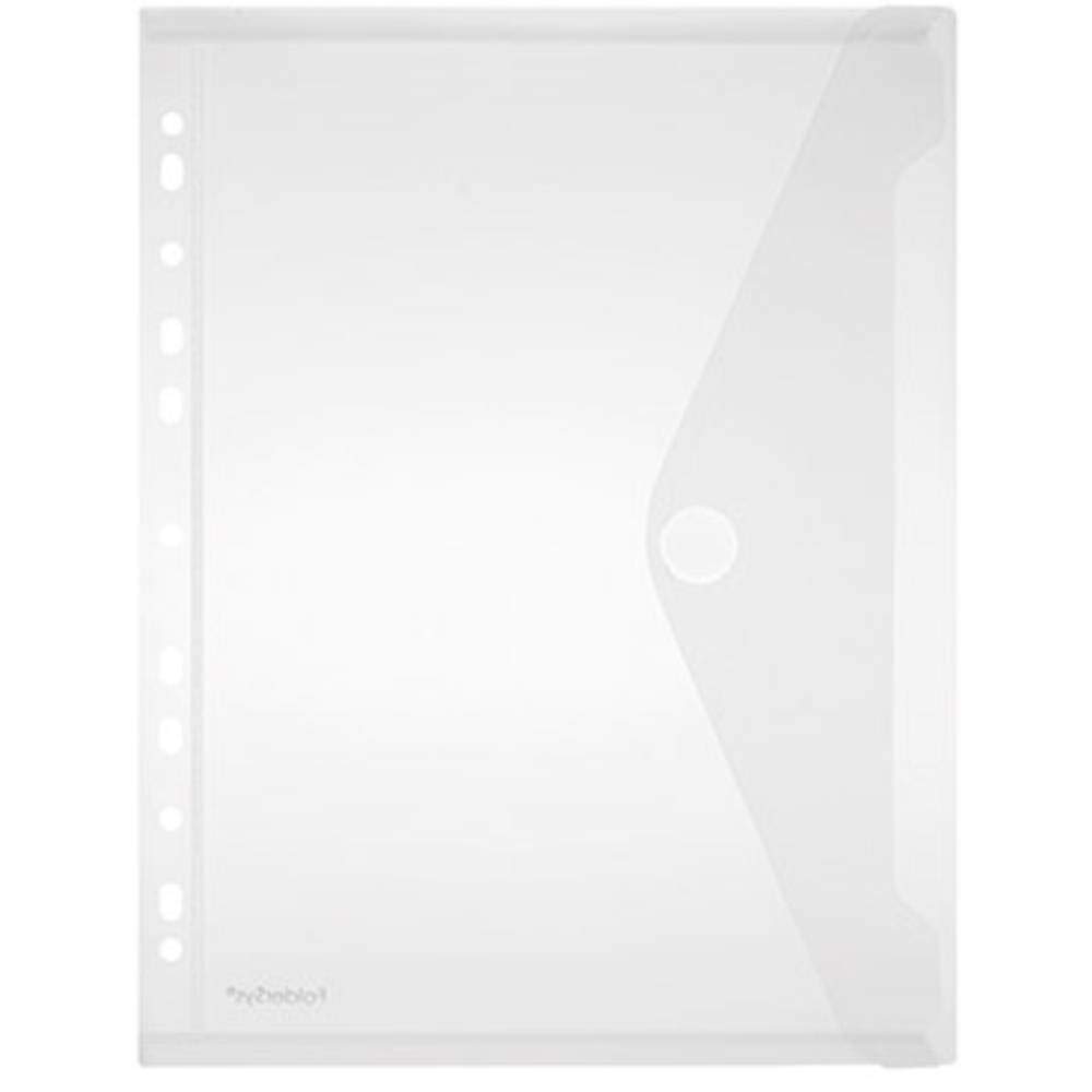 FolderSys Document Case (Multi Perforated, Size A4, PP, Vertical, Pack of 10) Transparent, C4