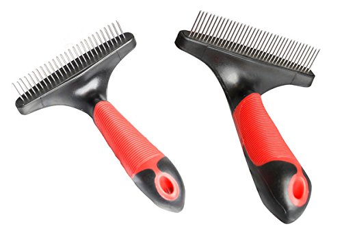 Karlie Grooming Rake - Rotating Teeth L: 16 cm W: 11 cm H: 5 cm Red-Black Rough, schwarz - Image 2