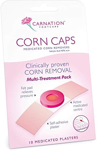 Carnation Footcare Corn Caps x 10, all-in-one