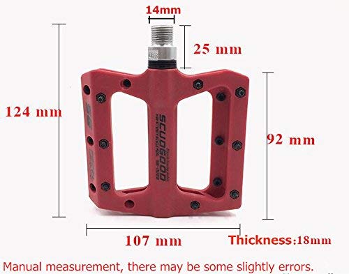 UPANBIKE MTB Road Bike Bicycle 9/16 inch Sealed Bearing Pedals Nylon Fiber (Polyamide) Platform, Black - Image 2