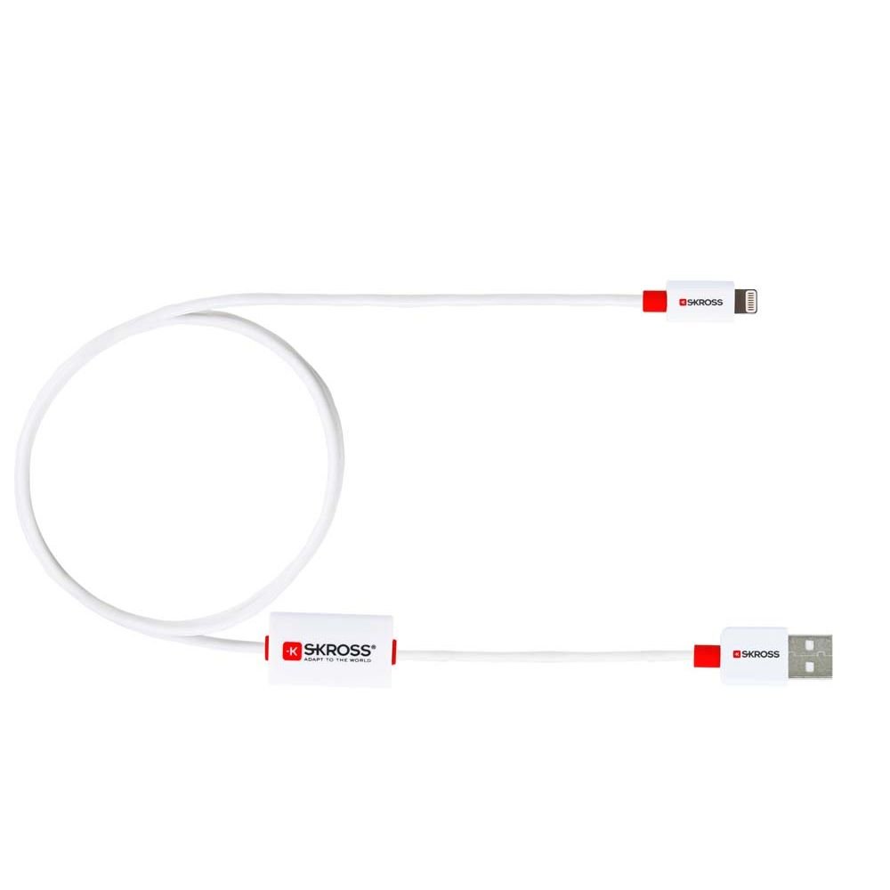 SKROSS Buzz Alarm Lightning Connector Data and Charging Cable for Apple iPhone 5/5s/6/6s/6 Plus/7/7 Plus - White - Image 2