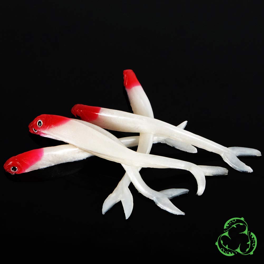 5 pieces per pack / 2.4g FISHIN ADDICT SILVER TIDDLER Drop shot lure soft rubber shad fish for perch pike trout chub 80mm 3