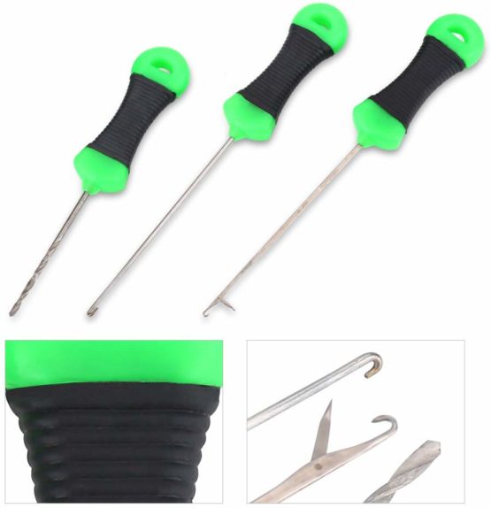VGEBY 3Pcs Fishing Bait Needle Portable Carp Fishing Splicing Needle Baiting Hook Drill Rig Tools - Image 4