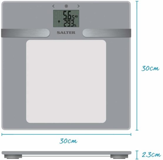 Salter Dashboard Analyser Bathroom Scales Measure Weight, BMI, BMR