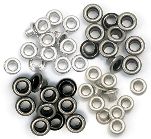 We R Memory Keepers - 60 Standard Cold Metal Eyelets for Scrapbooking - 15 of Each Color, Cool, 1 Pack