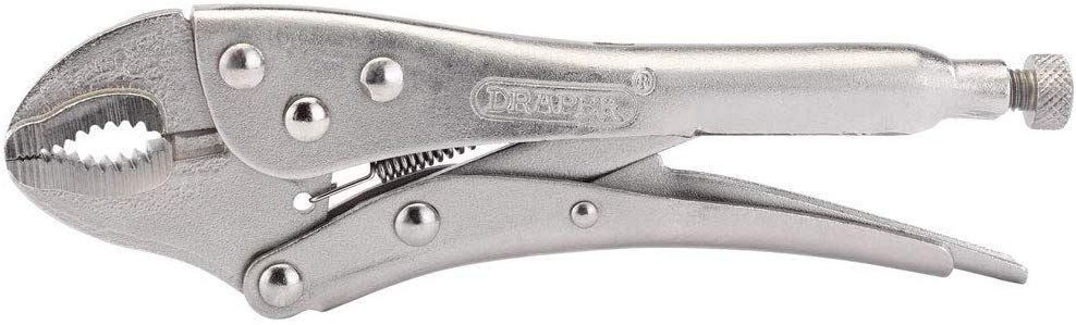 Draper 35368 Curved Jaw Plier with Self Grip, 190mm, Silver, 185mm - Image 2