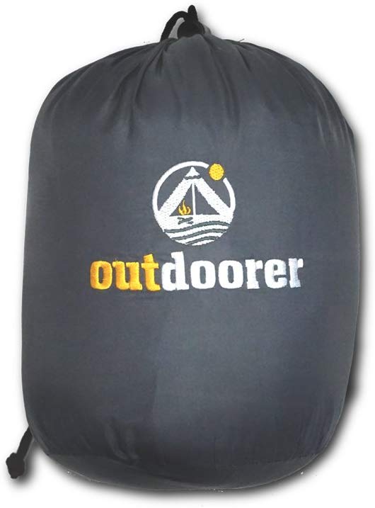 Outdoorer camping cushion, blue check, light, small packsack, travel pillow - Image 2