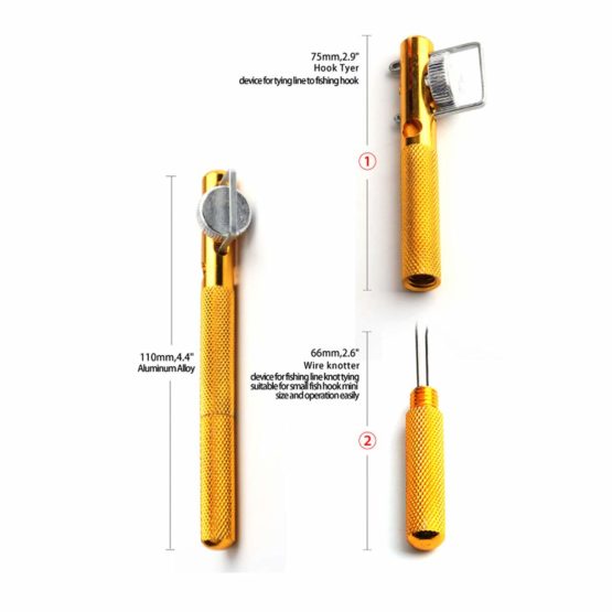 Fishing Knot Tool& Hook Remover Set, 3PCS Fishing Quick Nail Knot Tying Tool Dehooker Disgorger Detacher Fishing Tackle Tool - Image 3