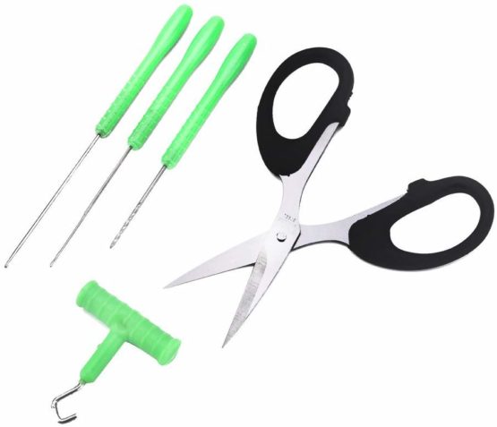 Alomejor Baiting Needle Fishing Tackle Braided Hair Needle Tool Carp Fishing Tackle And Equipment Set For Outdoor Fishing Activities