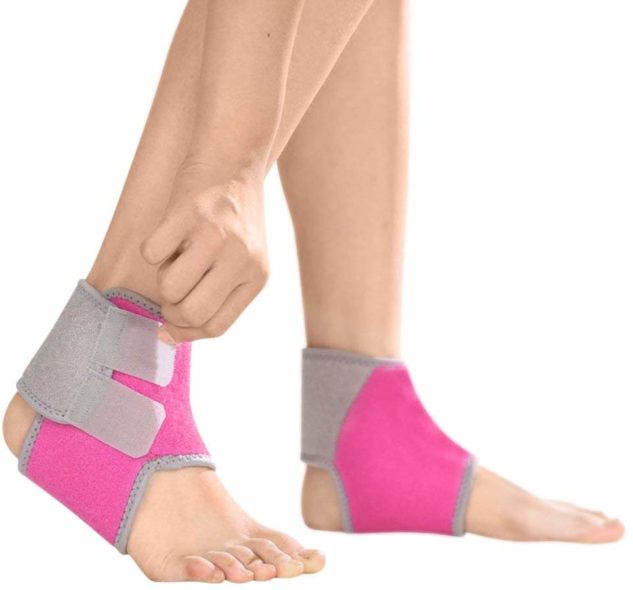 1Pair Kids Adjustable Ankle Brace Support Breathable Nonslip
