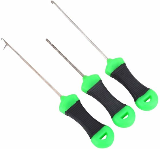 VGEBY 3Pcs Fishing Bait Needle Portable Carp Fishing Splicing Needle Baiting Hook Drill Rig Tools
