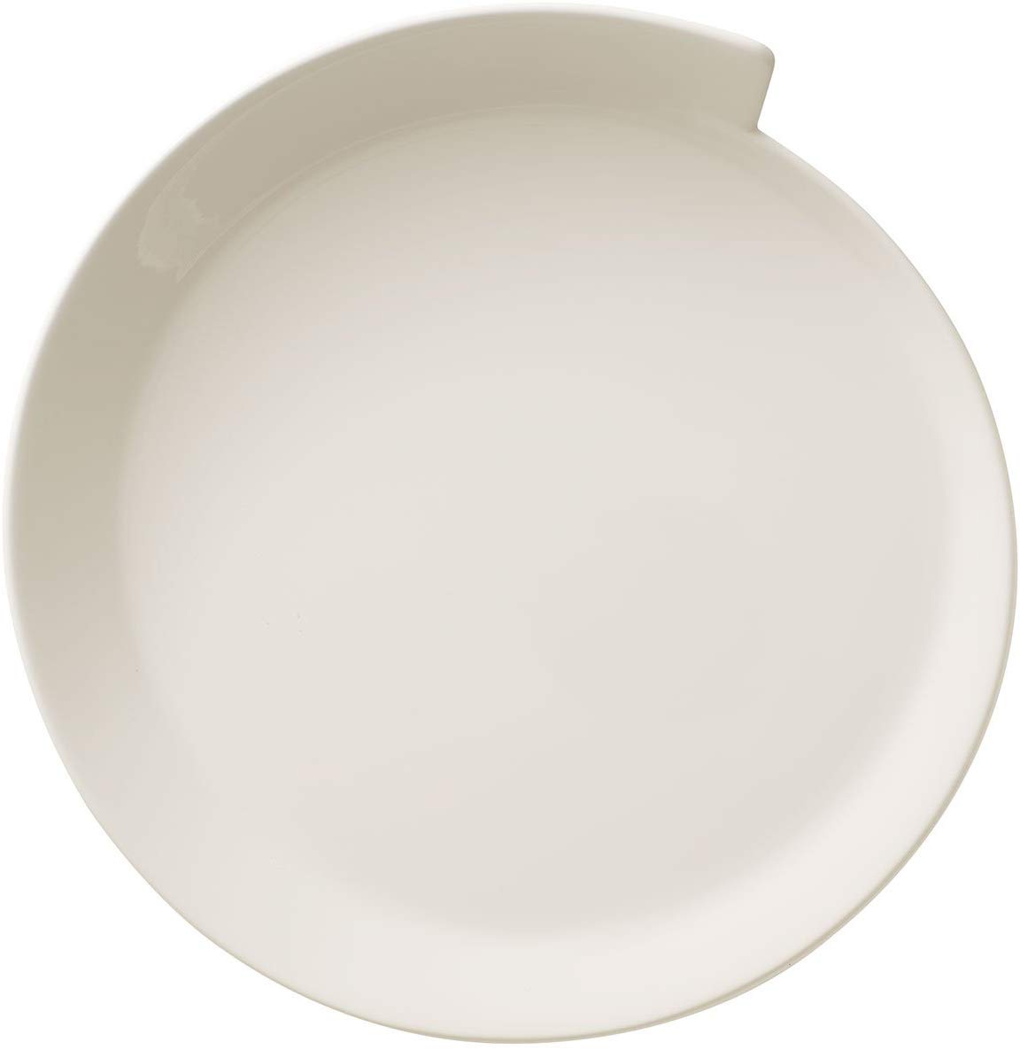 Villeroy & Boch NewWave Round Breakfast Plate, 25 cm, Premium Porcelain, White