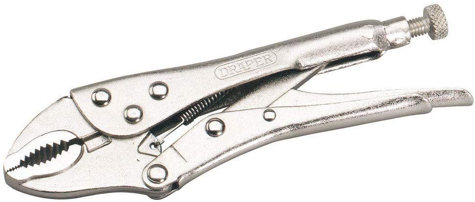 Draper 35368 Curved Jaw Plier with Self Grip, 190mm, Silver, 185mm