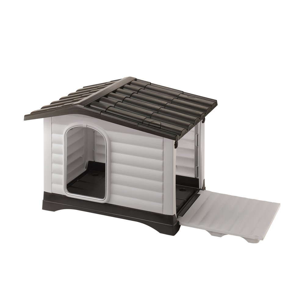 Ferplast Dog Kennel Outdoor DOGVILLA 70, Dog House, Dog Kennel, Opening Side, Draining Bottom, Insulating Base